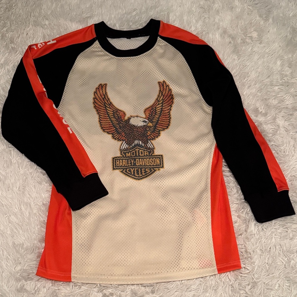 Harley-Davidson Black and Orange Eagle Jersey